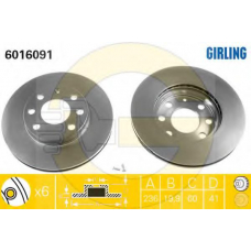 6410072 GIRLING Комплект тормозов, дисковый тормозной механизм