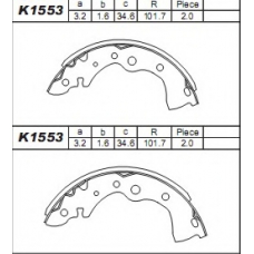 K1553 ASIMCO Комплект тормозных колодок