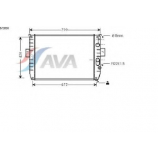 IV2050 AVA Радиатор, охлаждение двигателя