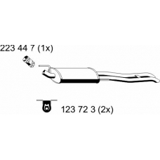 152075 ERNST Глушитель выхлопных газов конечный