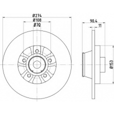 MDC2614 MINTEX Тормозной диск