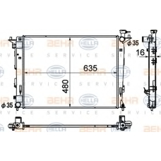 8MK 376 790-441 HELLA Радиатор, охлаждение двигателя