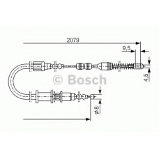 1 987 477 141 BOSCH Трос, стояночная тормозная система