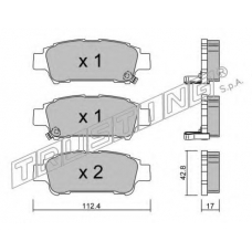 443.0 TRUSTING Комплект тормозных колодок, дисковый тормоз
