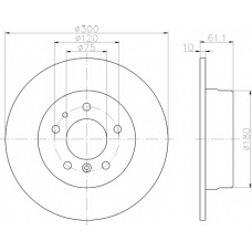 8DD 355 101-732 HELLA PAGID Тормозной диск