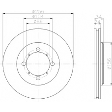 8DD 355 105-121 HELLA PAGID Тормозной диск