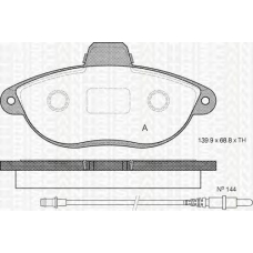 8110 10501 TRIDON Brake pads - front