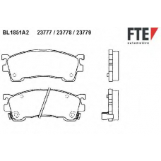 BL1851A2 FTE Комплект тормозных колодок, дисковый тормоз