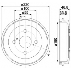 MBD344 MINTEX Тормозной барабан