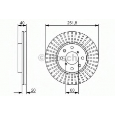 0 986 479 975 BOSCH Тормозной диск