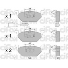 822-211-2 CIFAM Комплект тормозных колодок, дисковый тормоз