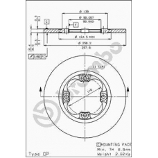 08.2162.10 BREMBO Тормозной диск