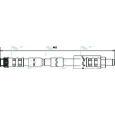 HOS3007 APEC Тормозной шланг