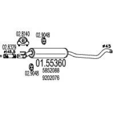 01.55360 MTS Средний глушитель выхлопных газов