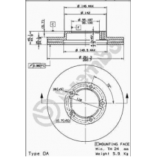 09.6724.10 BREMBO Тормозной диск