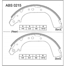 ABS0215 Allied Nippon Колодки барабанные