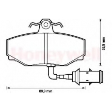 571396B BENDIX Комплект тормозных колодок, дисковый тормоз