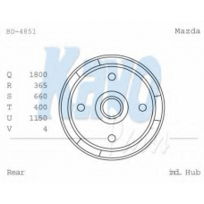 BD-4851 KAVO PARTS Тормозной барабан