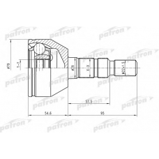 PCV1504 PATRON Шарнирный комплект, приводной вал