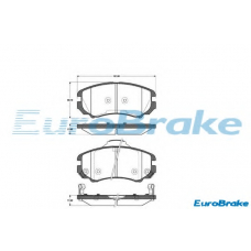 5501223425 EUROBRAKE Комплект тормозных колодок, дисковый тормоз