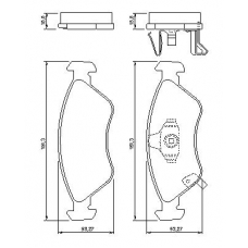 0 986 424 725 BOSCH Комплект тормозных колодок, дисковый тормоз