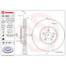 09.9921.11 BREMBO Тормозной диск