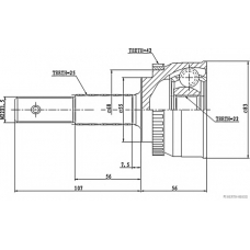 J2821128 HERTH+BUSS JAKOPARTS Шарнирный комплект, приводной вал