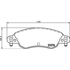 8DB 355 019-431 HELLA PAGID Комплект тормозных колодок, дисковый тормоз