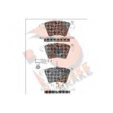 RB1779 R BRAKE Комплект тормозных колодок, дисковый тормоз