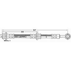 FBH6822 FIRST LINE Тормозной шланг