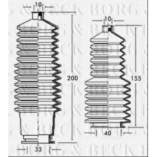 BSG3060 BORG & BECK Пыльник, рулевое управление