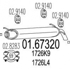 01.67320 MTS Глушитель выхлопных газов конечный