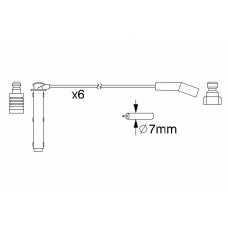 0 986 357 155 BOSCH Комплект проводов зажигания