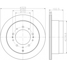 MDC1871 MINTEX Тормозной диск