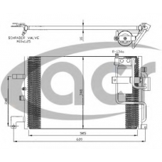 300331 ACR Конденсатор, кондиционер