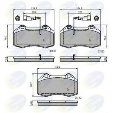 CBP11703 COMLINE Комплект тормозных колодок, дисковый тормоз