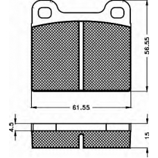 10435 BSF Комплект тормозных колодок, дисковый тормоз