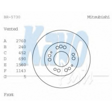 BR-5730 KAVO PARTS Тормозной диск