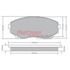 1170375 METZGER Комплект тормозных колодок, дисковый тормоз