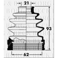 BCB2823 BORG & BECK Пыльник, приводной вал