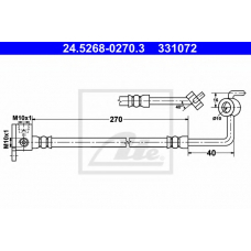 24.5268-0270.3 ATE Тормозной шланг