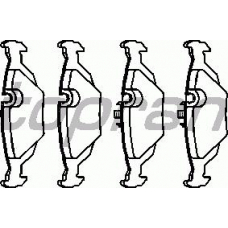 500 381 TOPRAN Комплект тормозных колодок, дисковый тормоз