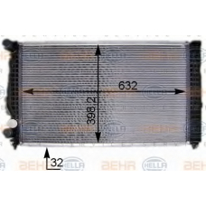 8MK 376 704-921 HELLA Радиатор, охлаждение двигателя