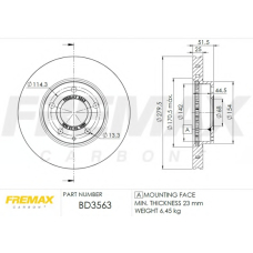 BD-3563 FREMAX Тормозной диск