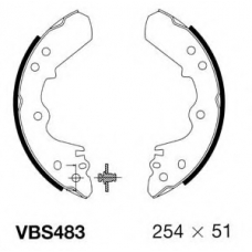 VBS483 MOTAQUIP Комплект тормозных колодок