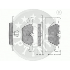 9945 OPTIMAL Комплект тормозных колодок, дисковый тормоз