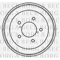 BBR7107 BORG & BECK Тормозной барабан