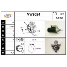 VW9024 SNRA Стартер