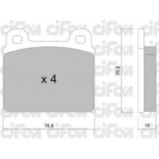 822-078-1 CIFAM Комплект тормозных колодок, дисковый тормоз
