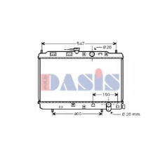 100021N AKS DASIS Радиатор, охлаждение двигателя